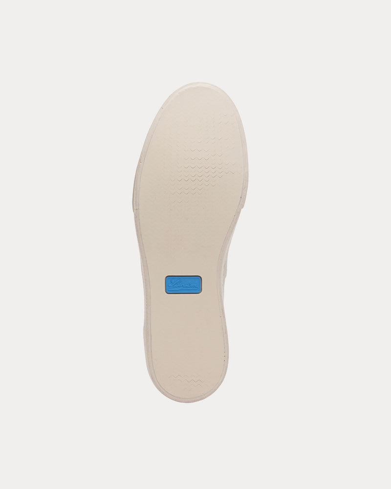 Visvim Men's Logan Deck Lo Sipe White Low Top Sneakers
