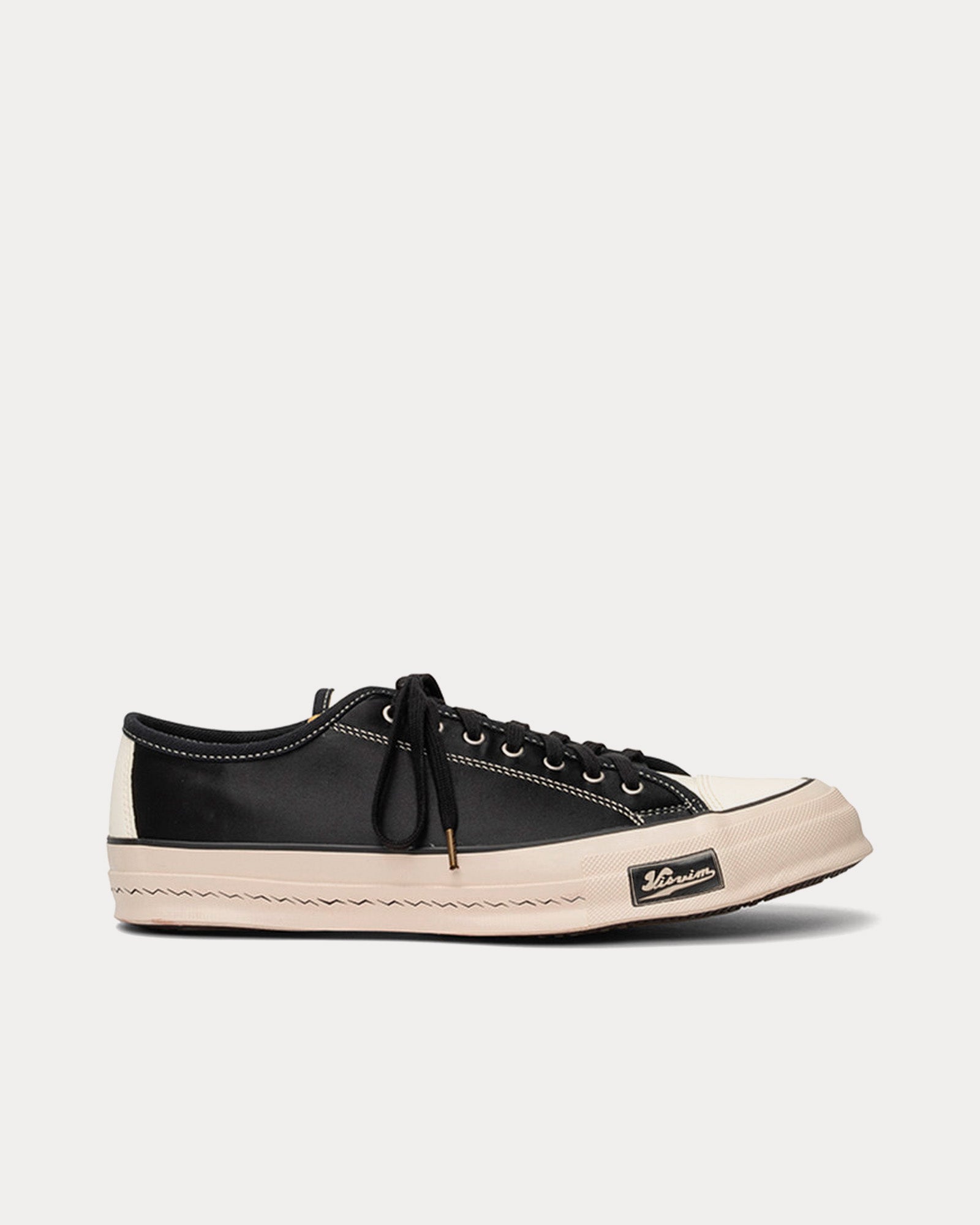 Visvim Men's Skagway Lo Rayon Satin Black Low Top Sneakers