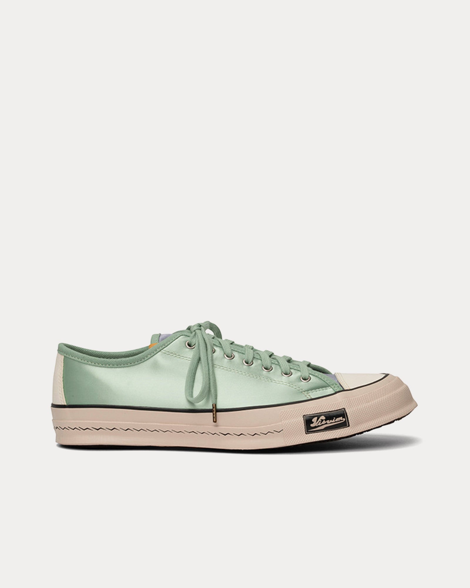 Visvim Men's Skagway Lo Rayon Satin Green Low Top Sneakers