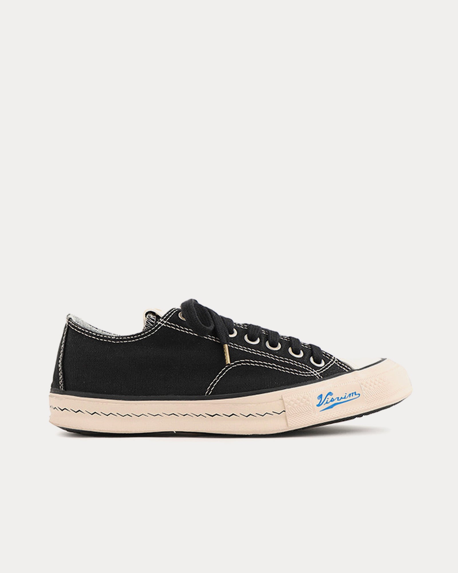 Visvim Men's Skagway Lo Canvas Black Low Top Sneakers