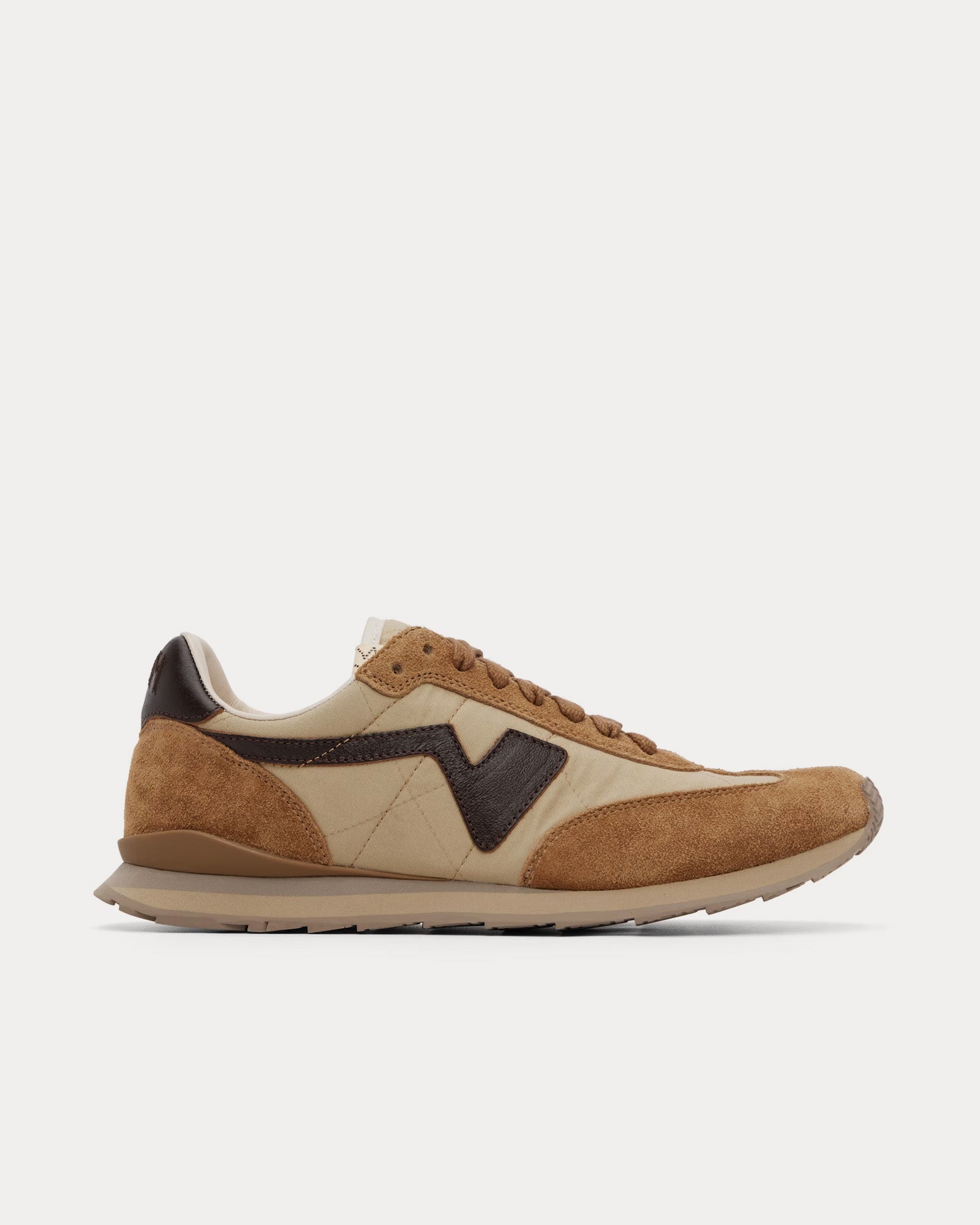 Visvim Men's FKT Runner Beige / Brown Low Top Sneakers