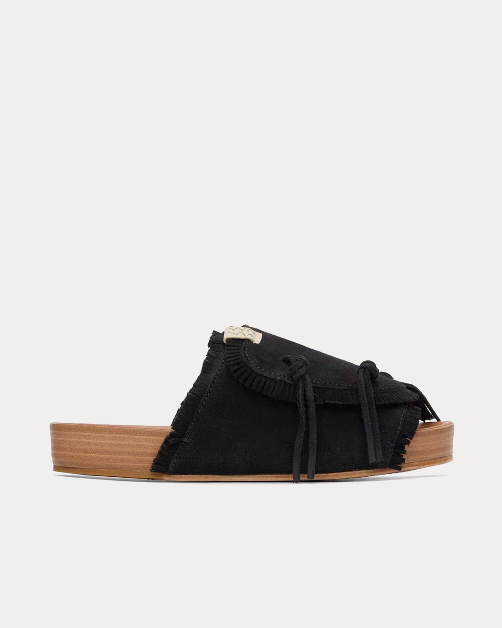 Visvim Men's Christo Shaman-Folk Black Sandals Visvim Men's Christo Shaman-Folk Black Sandals