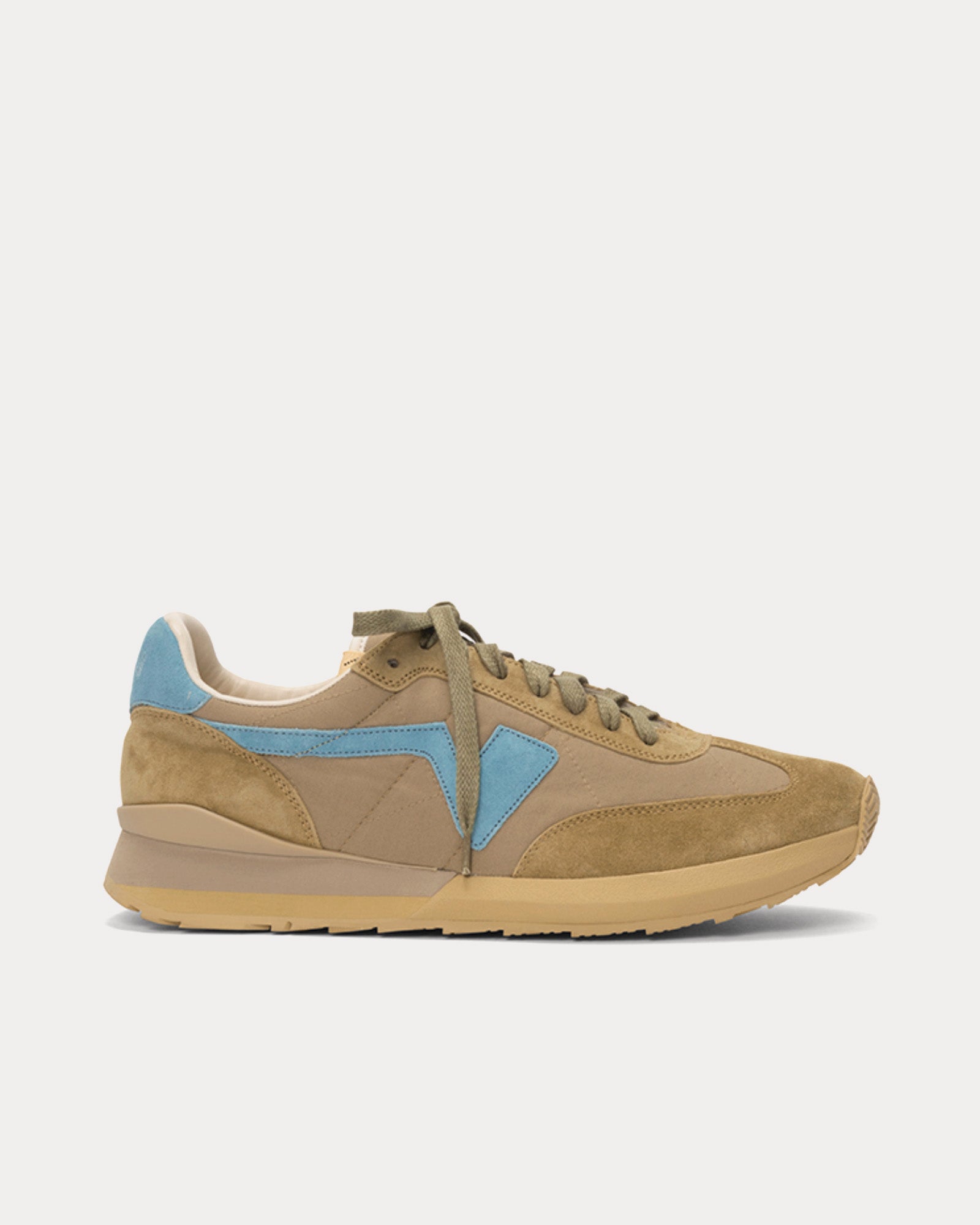 Visvim Men's FKT Runner Khaki / Blue Low Top Sneakers