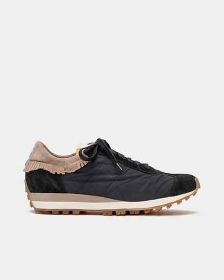 Visvim Walpi Runner Cotton & Nylon Black Low Top Sneakers - 1