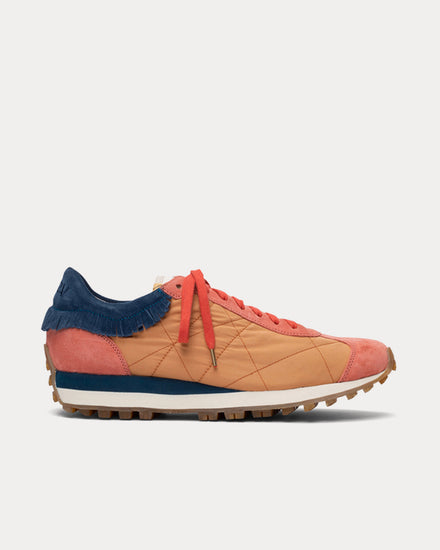 Visvim Walpi Runner Cotton & Nylon Orange Low Top Sneakers - 1