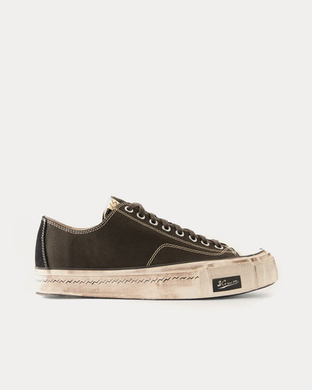 Visvim Skagway Canvas Black Low Top Sneakers - 1