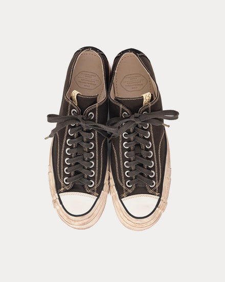 Visvim Skagway Canvas Black Low Top Sneakers - 2