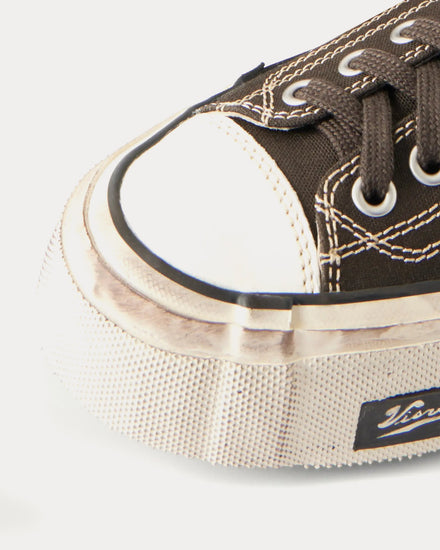 Visvim Skagway Canvas Black Low Top Sneakers - 4
