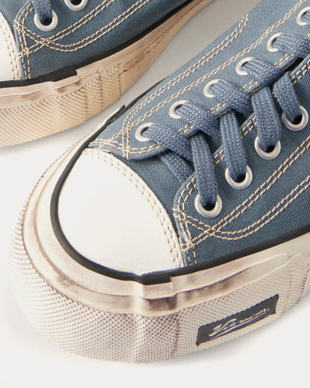 Visvim Skagway Canvas Grey Low Top Sneakers - 4