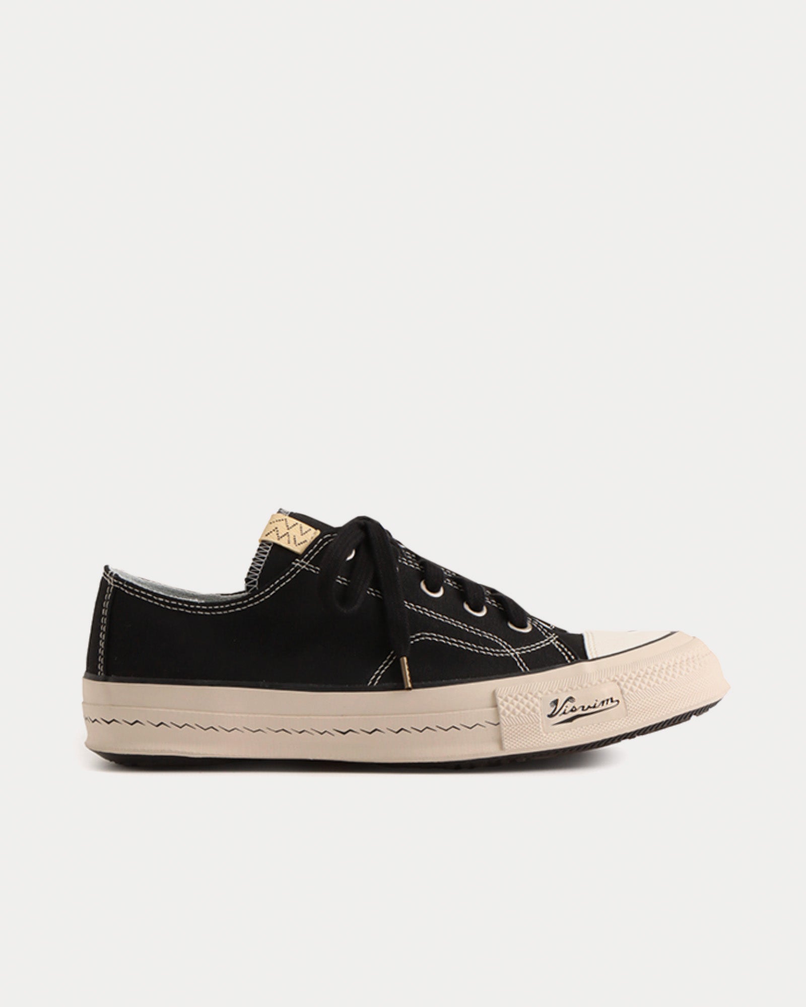 Visvim Men's Skagway L.T Lo Canvas Black Low Top Sneakers