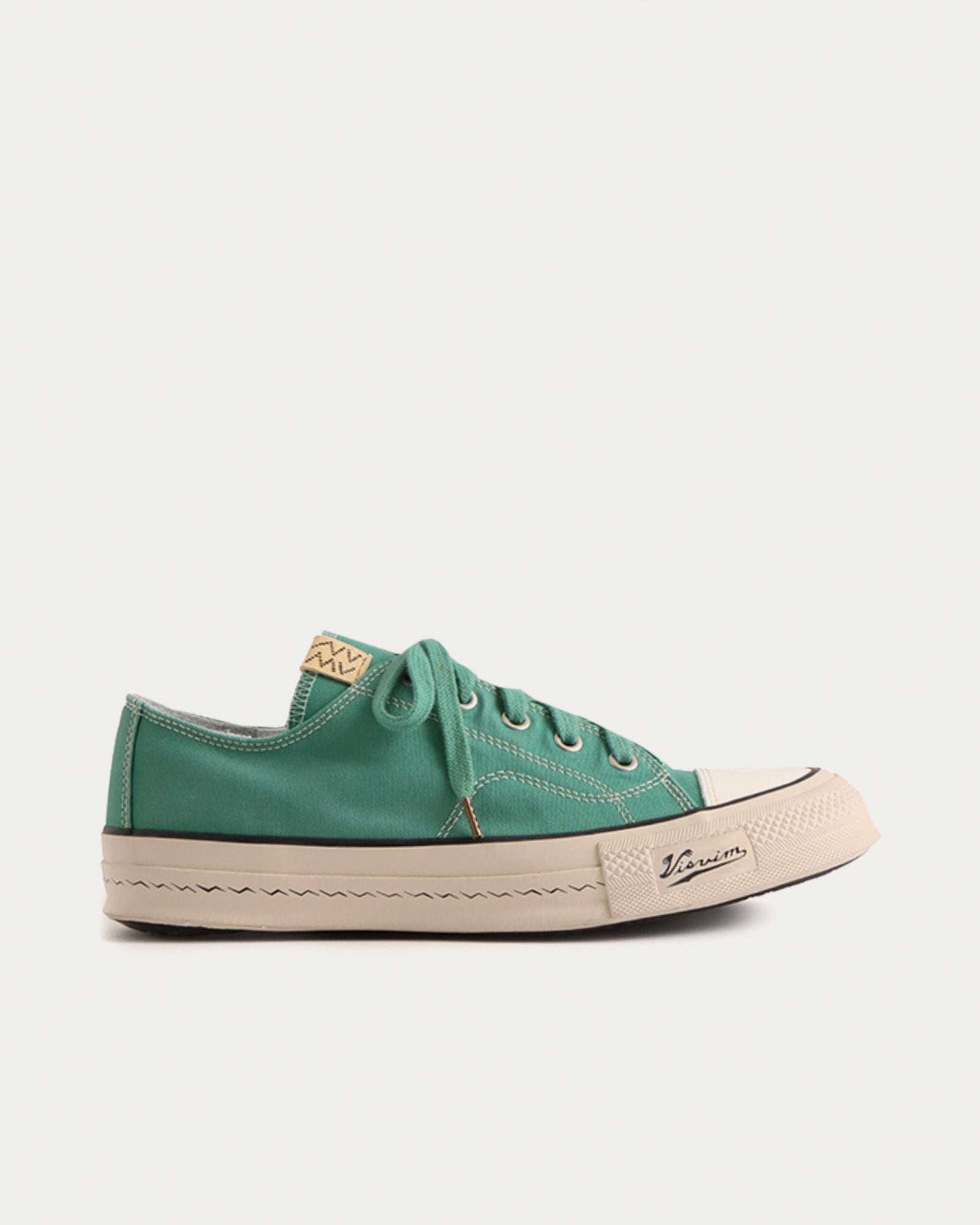 Visvim Men's Skagway L.T Lo Canvas Green Low Top Sneakers