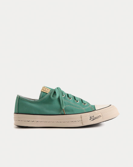 Visvim Men's Skagway L.T Lo Canvas Green Low Top Sneakers
