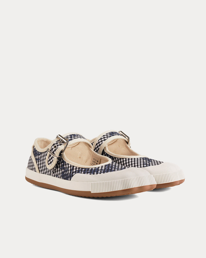 Vivienne Westwood Animal Gym Bar Gingham / VW Black Slip On Sandals - 3
