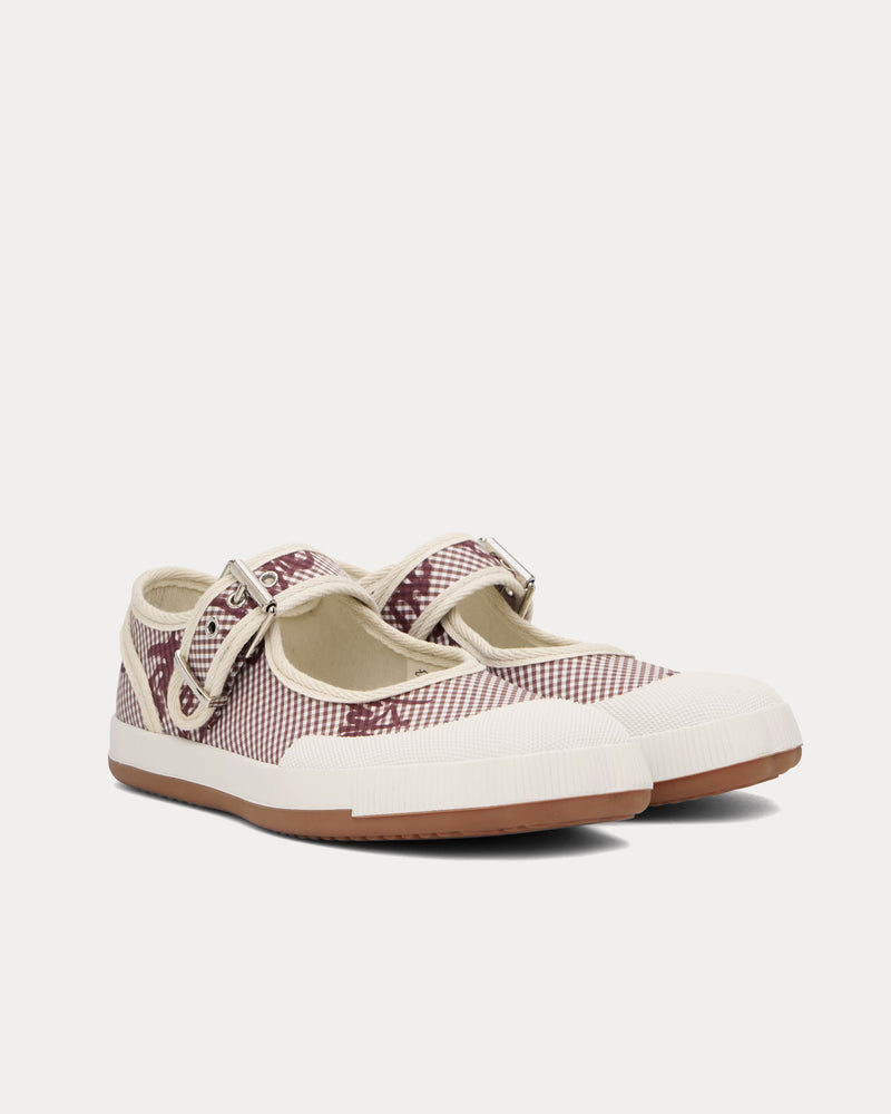 Vivienne Westwood Animal Gym Bar Gingham / VW Brown Slip On Sandals - 2
