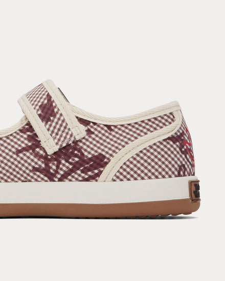 Vivienne Westwood Animal Gym Bar Gingham / VW Brown Slip On Sandals - 4