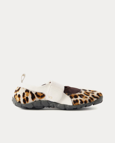 Wales Bonner Jewel Mary-Jane Leopard Print Slip On Sneakers - 1