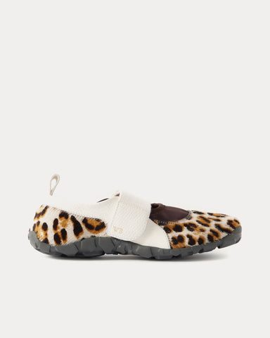 Wales Bonner Jewel Mary-Jane Leopard Print Slip On Sneakers
