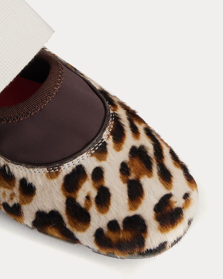 Wales Bonner Jewel Mary-Jane Leopard Print Slip On Sneakers - 2