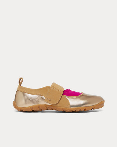 Wales Bonner Jewel Mary-Jane Khaki / Fuchsia Slip On Sneakers
