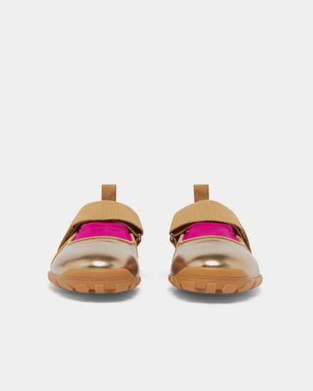 Wales Bonner Jewel Mary-Jane Khaki / Fuchsia Slip On Sneakers - 3