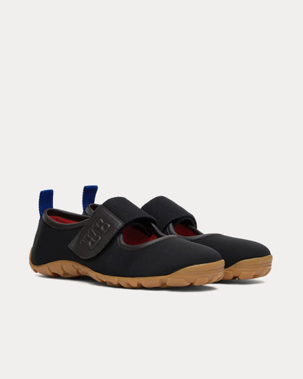 Wales Bonner Jewel Mary-Jane Flat Black Slip On Sneakers - 2