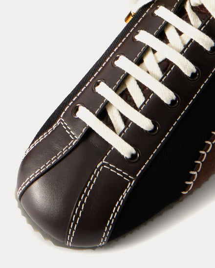 Wales Bonner Paris Leather Black / Brown Low Top Sneakers - 2