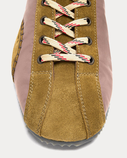 Wales Bonner Paris Nylon & Leather Olive / Taupe Low Top Sneakers - 5