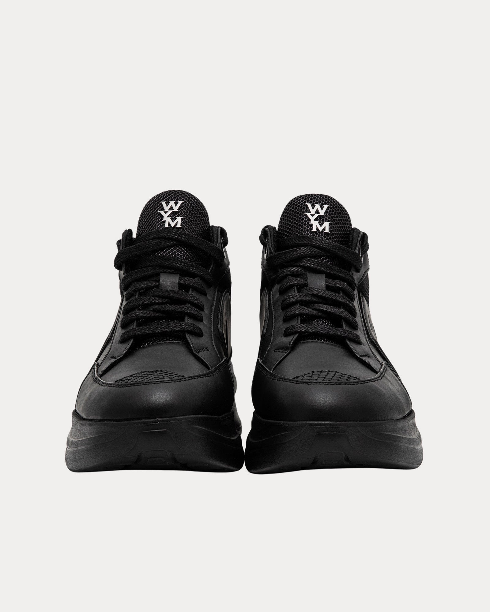 Wooyoungmi - Leather Black High Top Sneakers