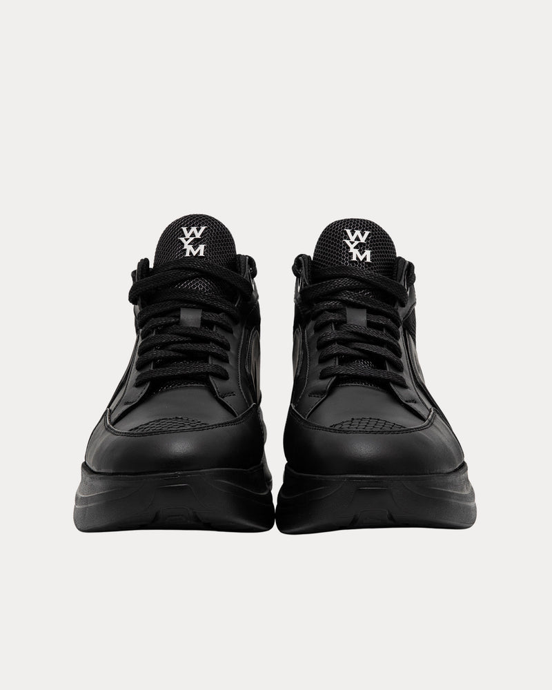 Wooyoungmi Leather Black High Top Sneakers - 2