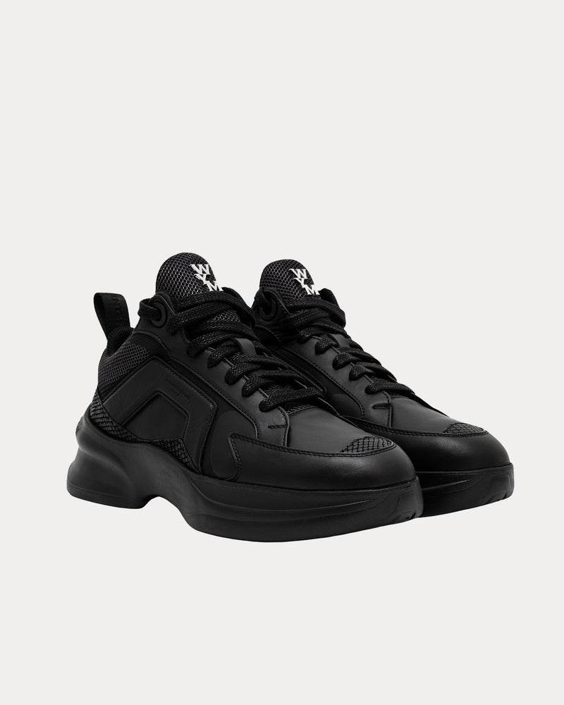 Wooyoungmi Leather Black High Top Sneakers - 3