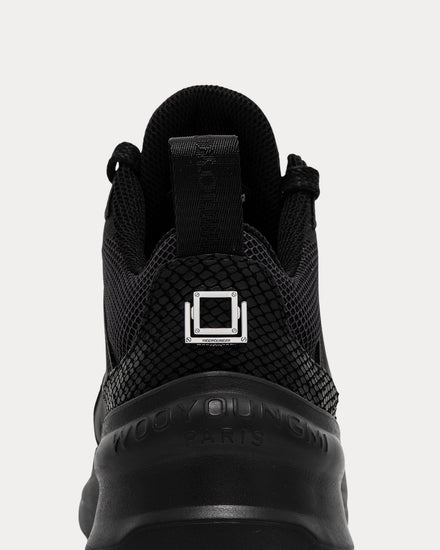 Wooyoungmi Leather Black High Top Sneakers - 4