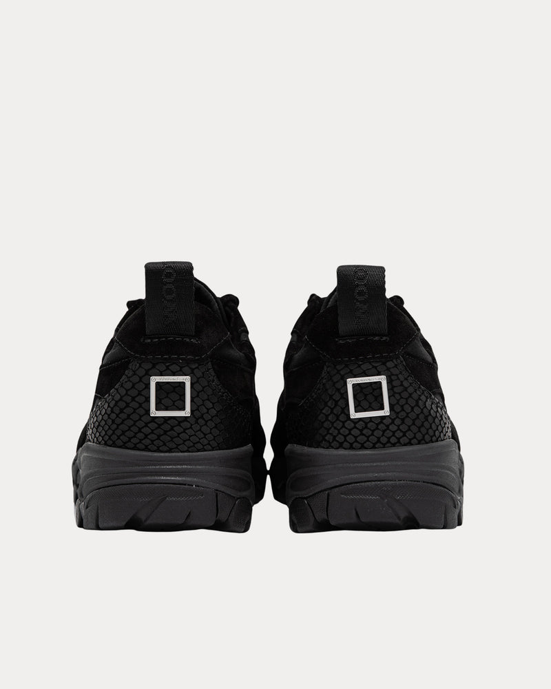 Wooyoungmi Suede & Python Black Low top Sneakers - 3