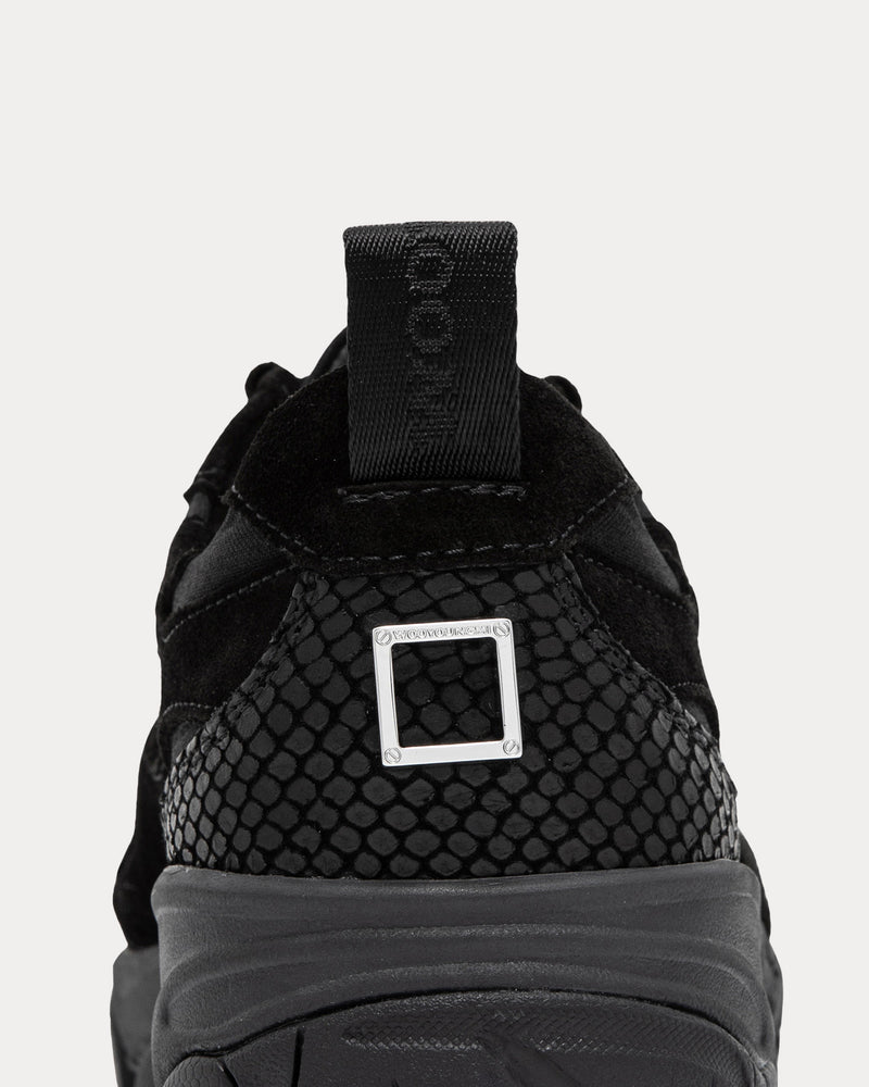 Wooyoungmi Suede & Python Black Low top Sneakers - 4