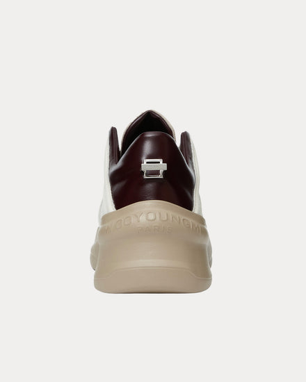Wooyoungmi Leather Beige / Brown Low Top Sneakers - 3