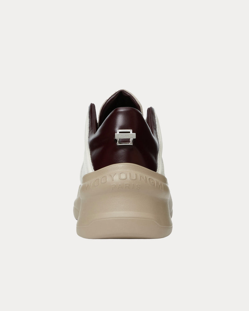 Wooyoungmi Leather Beige / Brown Low Top Sneakers - 3