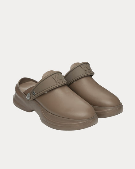 Wooyoungmi Slingback Leather Beige Clogs - 2