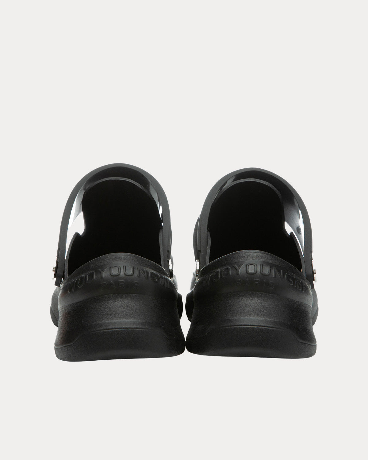 Wooyoungmi - Slingback Leather Black Clogs