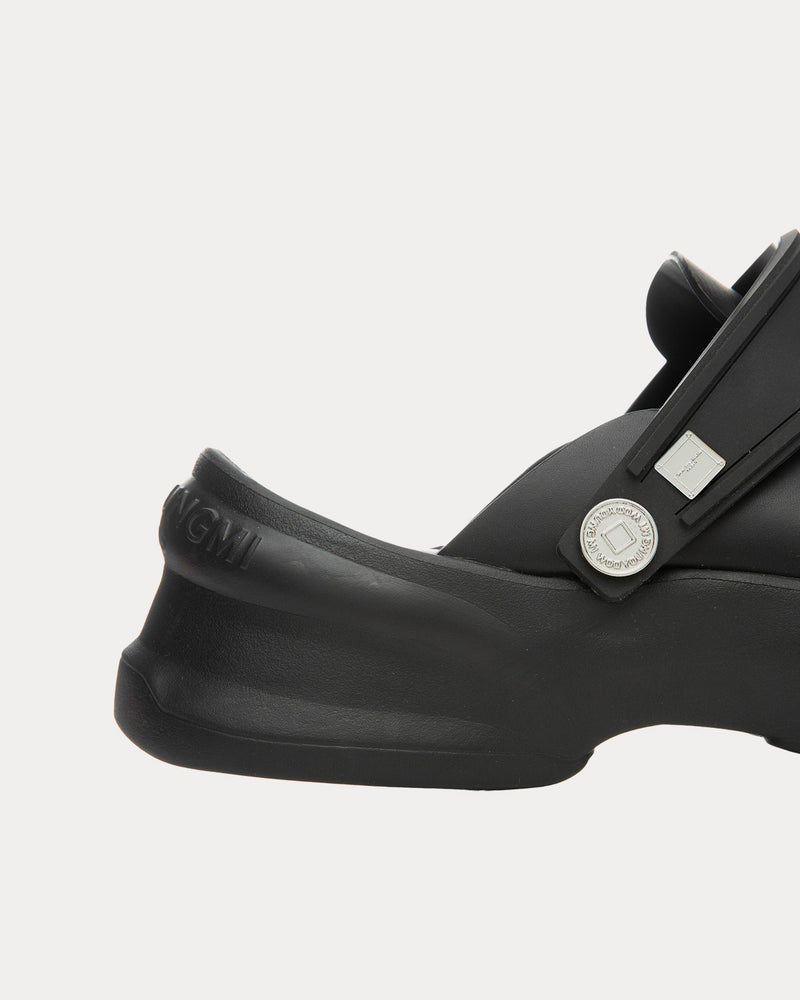 Wooyoungmi Slingback Leather Black Clogs - 5