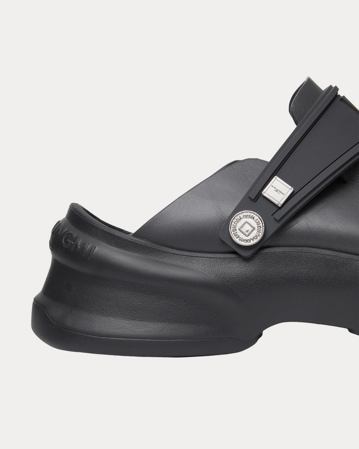 Wooyoungmi - Slingback Leather Grey Clogs