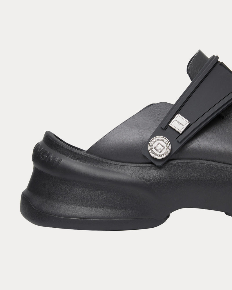 Wooyoungmi Slingback Leather Grey Clogs - 5