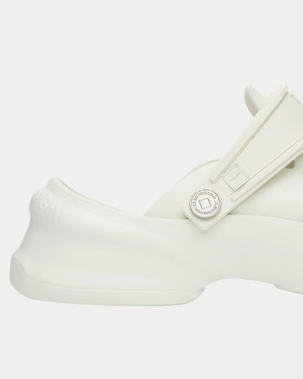 Wooyoungmi Slingback Leather White Clogs - 5