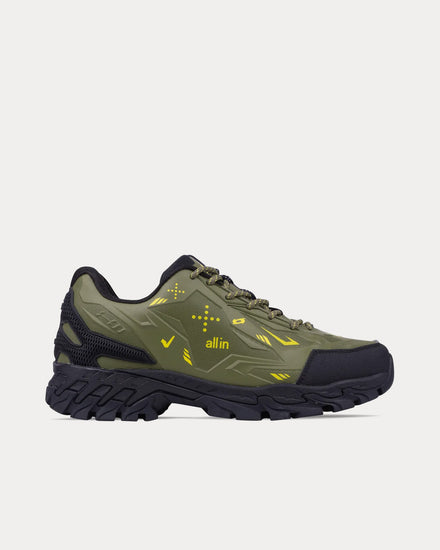 All In X11 Trek Forest Green Low Top Sneakers - 1