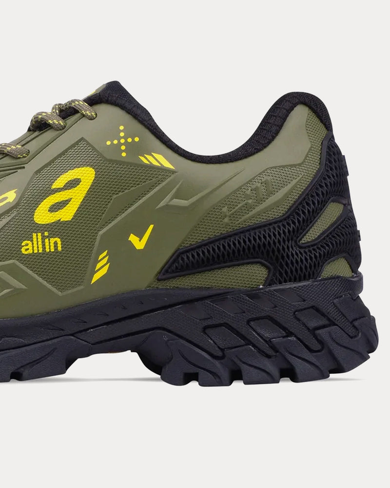 All In X11 Trek Forest Green Low Top Sneakers - 2