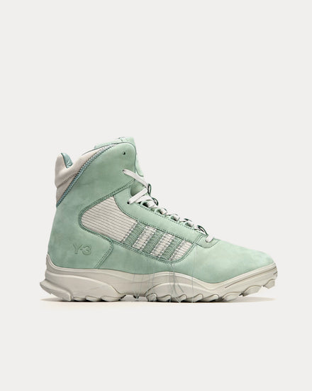 Y-3 GSG9 Silver Green / Light Brown / Off White High Top Sneakers - 1