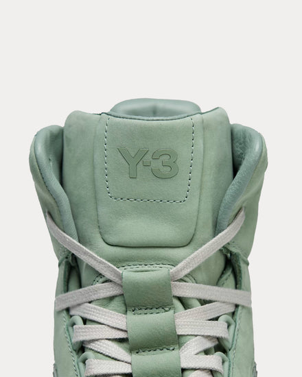 Y-3 GSG9 Silver Green / Light Brown / Off White High Top Sneakers - 2