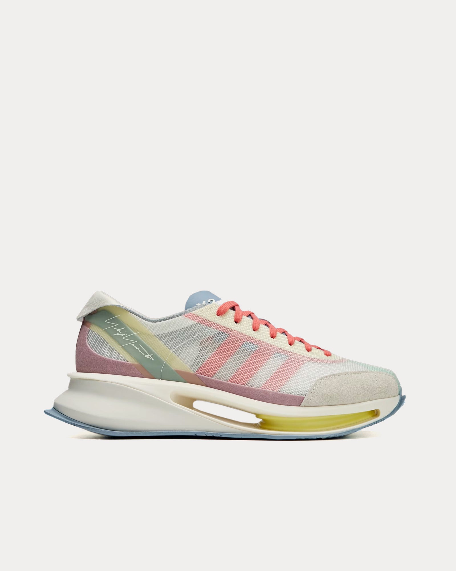 Y-3 Unisex S-Gendo Off White / Super Blush / Tactile Blue Running Shoes