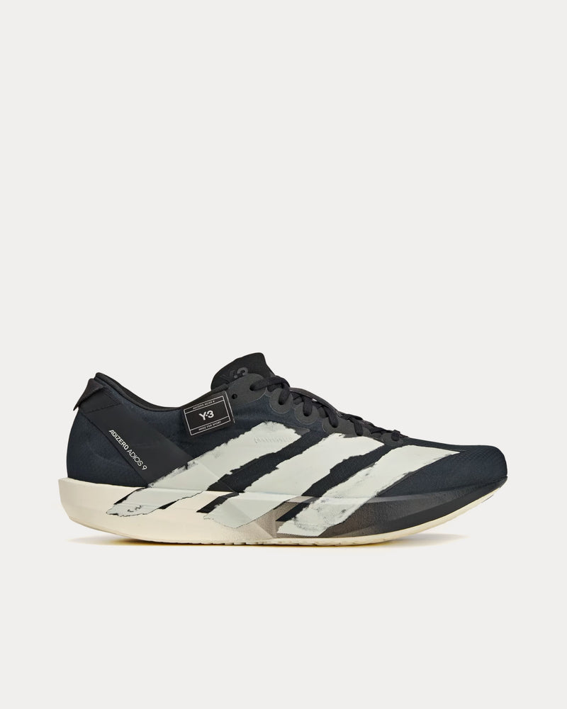 Y-3 Adios 9 Black / Black / Off White Running Shoes - 1
