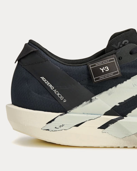 Y-3 Adios 9 Black / Black / Off White Running Shoes - 5