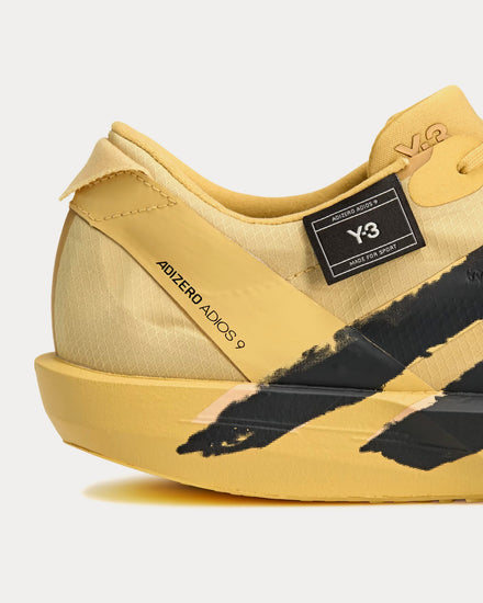Y-3 Unisex Adios 9 Yellow / Oat / Black Running Shoes Y-3 Unisex Adios 9 Yellow / Oat / Black Running Shoes