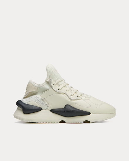 Y-3 Kaiwa Cream White / Off White / Black Mid Top Sneakers - 1